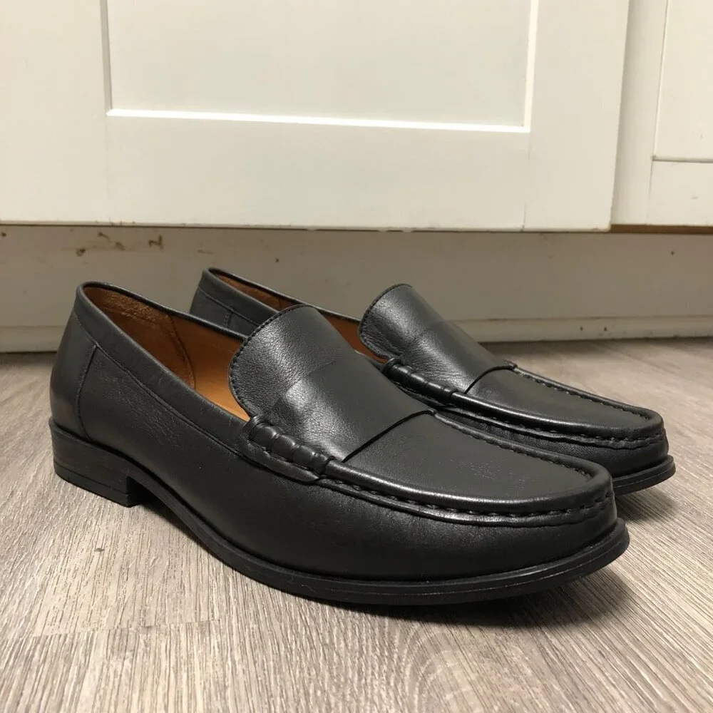 Miz Mooz Issy Flats Black Genuine Leather Loafers EU Size 41 Shoes Minimalist